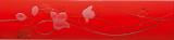 IBERO Listela Roppe red velvet cenefa 10,5x44,5cm (1kus/bal)