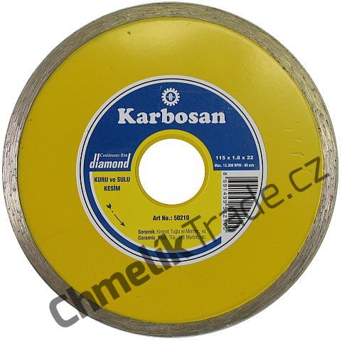 Diamantový kotouč Karbosan 115 mm - celoobvodový segment
