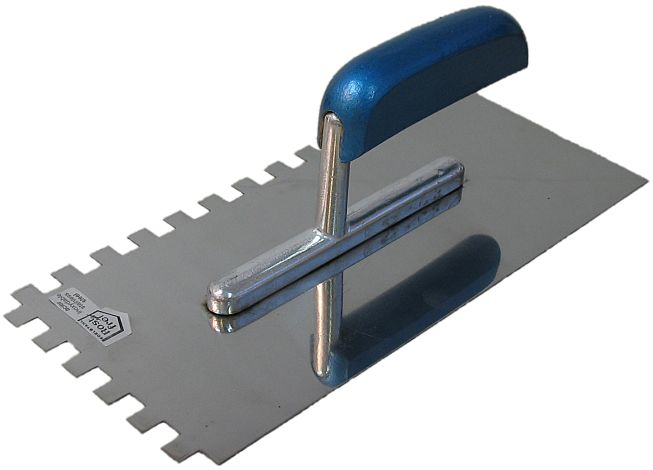Hladítko nerez zubaté 280x130mm - dřevěná ručka STANDARD Hladítko nerez zubaté 280x130mm - dřevěná ručka STANDARD