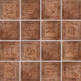 RAKO Orbis Dlažba Dekor, hnědá 33,3x33,3 cm - GDT3B007 (12kusů/set)