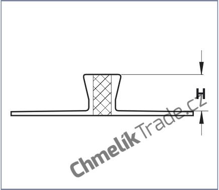 DIH - Dilatační lišta přírodní hliník, výška H 10 mm, šířka S 10 mm, délka 2,5 m