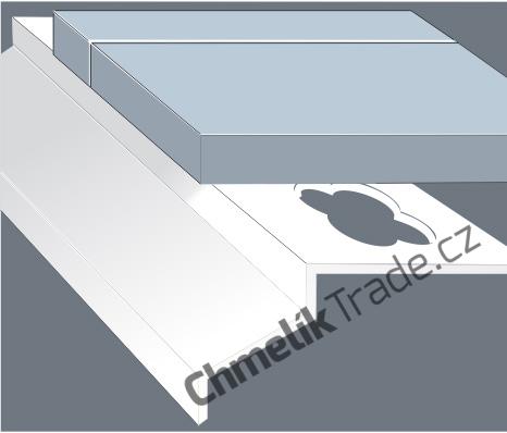 AOP 40 mm - Balkónový profil - tažený přírodní hliník, délka 2,5 m