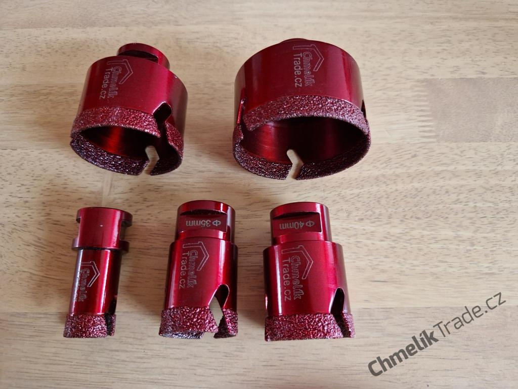 5-dílná sada diamantových korunek PROFI-DIACh Ø 22, 35, 40, 55, 68 mm M14 + DÁREK ZDARMA