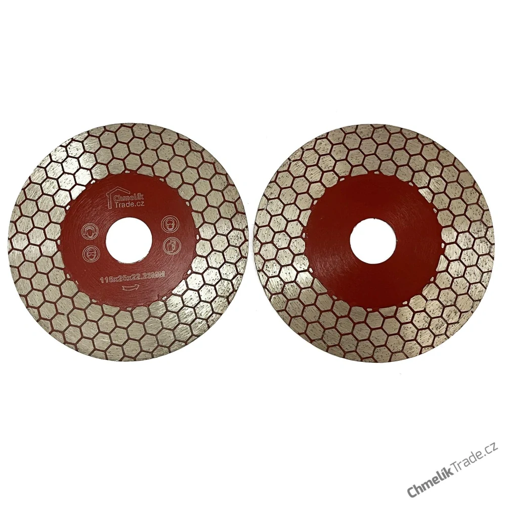 Řezný / brusný diamantový kotouč Chmelík-Jolly rohy 115 mm RED