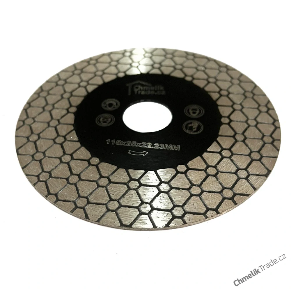 Řezný / brusný diamantový kotouč Chmelík-Jolly rohy 115 mm Black