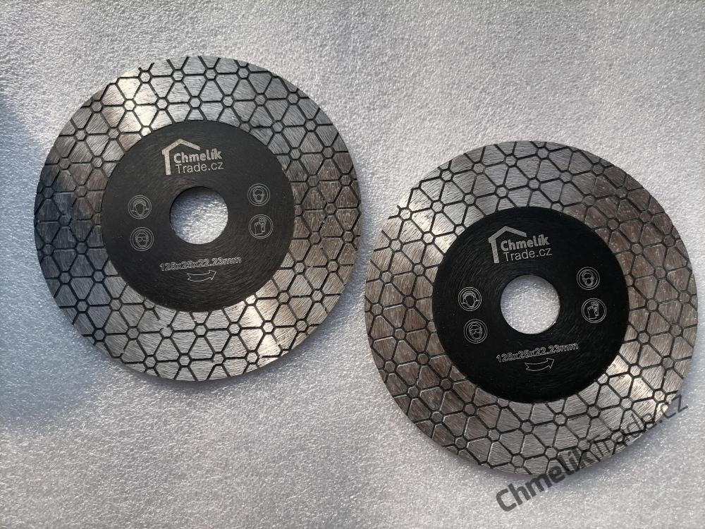 Řezný / brusný diamantový kotouč Chmelík-Jolly rohy 125 mm Black