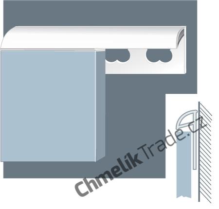 ULP - Plastová ukončovací lišta oblouk, výška H 6 mm, délka 2,5 m