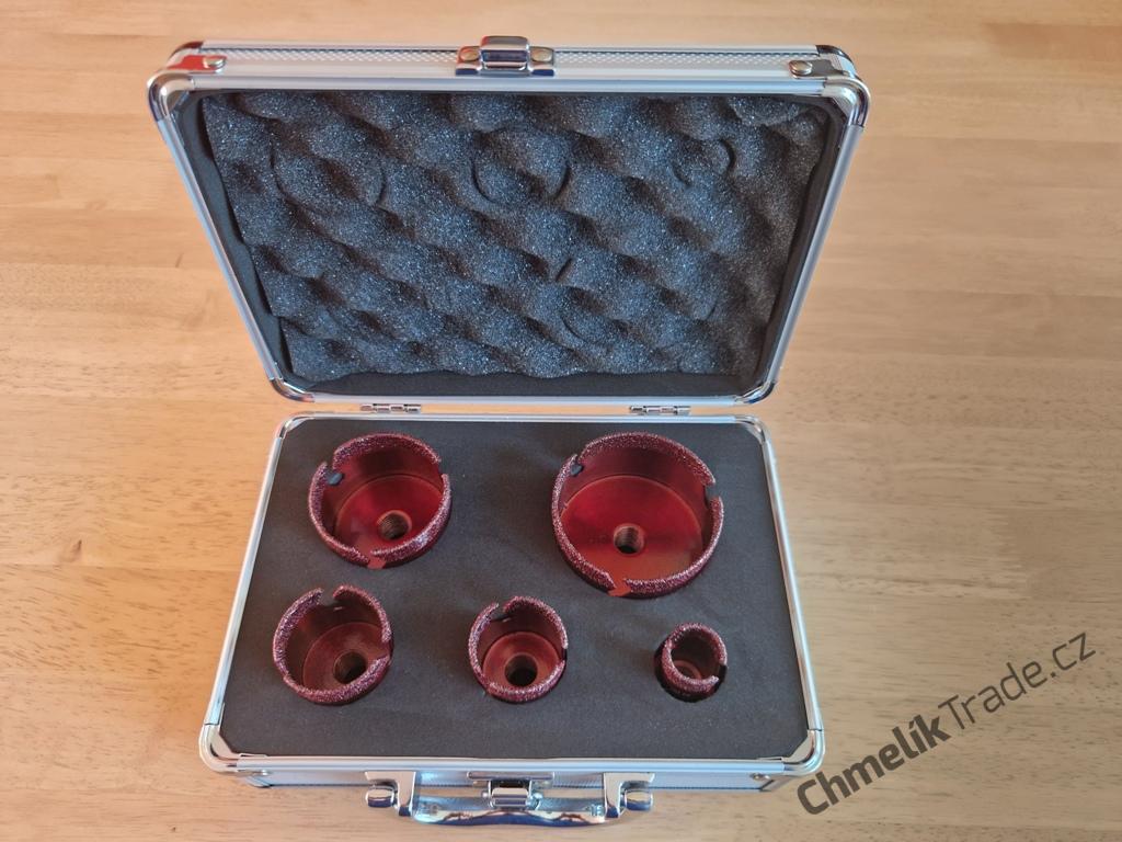 5-dílná sada diamantových korunek PROFI-DIACh Ø 22, 35, 40, 55, 68 mm M14 + DÁREK ZDARMA