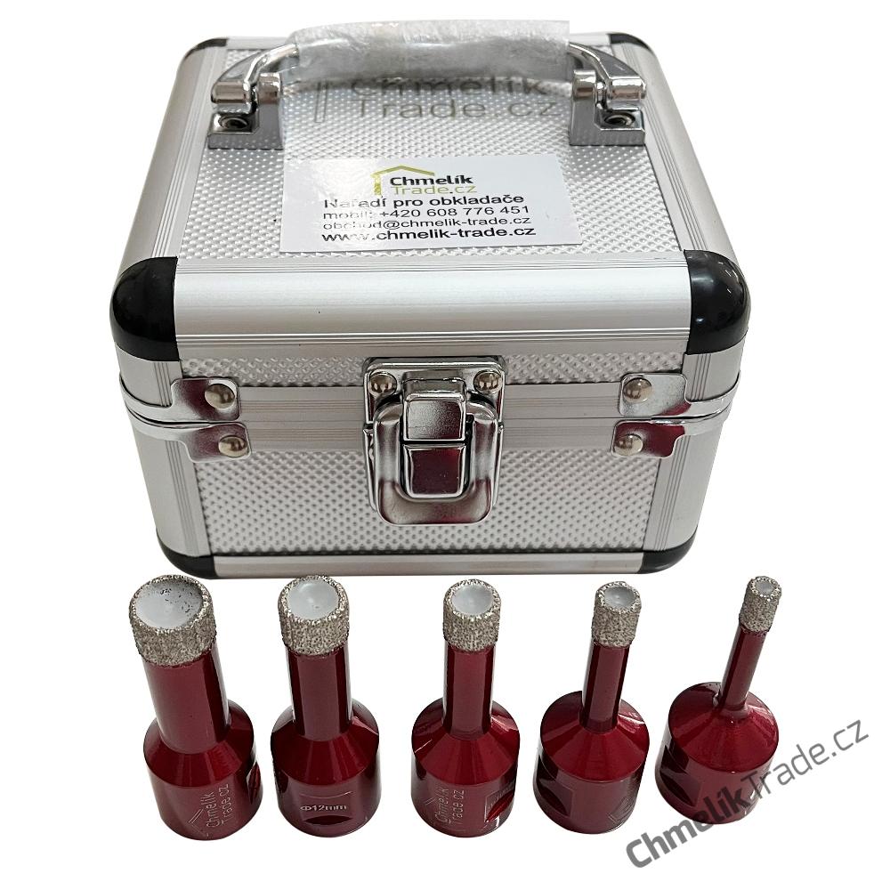 5-dílná sada diamantových korunek PROFI-DIACh Ø 6, 8, 10, 12, 14 mm M14