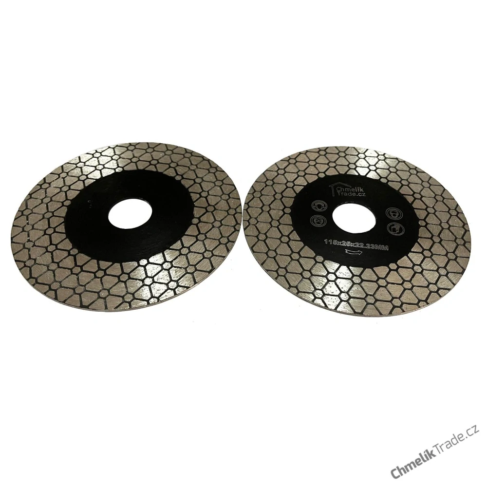 Řezný / brusný diamantový kotouč Chmelík-Jolly rohy 115 mm Black
