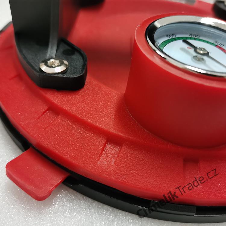 Chmelík P1 vakuová přísavka s manometrem na dlaždice, nosnost 110 kg, Ø 200 mm