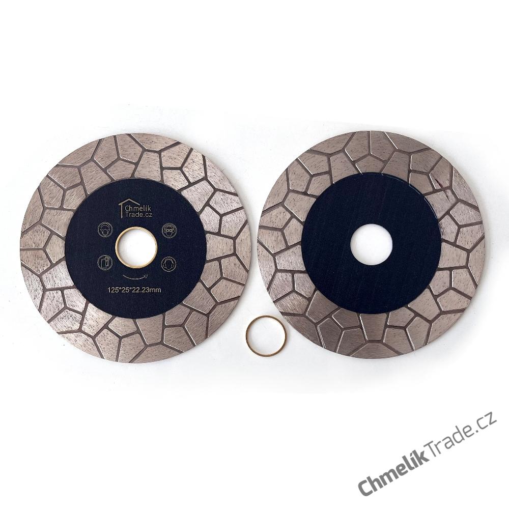 Řezný / brusný diamantový kotouč Chmelík-Jolly rohy ​B2 125mm