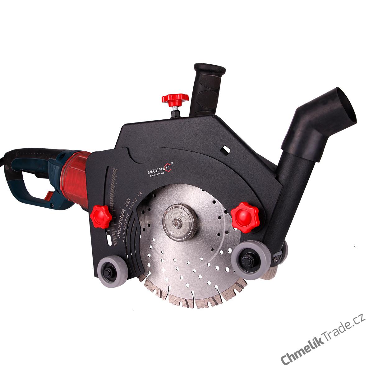AIRCHASER 230 mm - kryt odsávací s kolečky pro úhlovou brusku