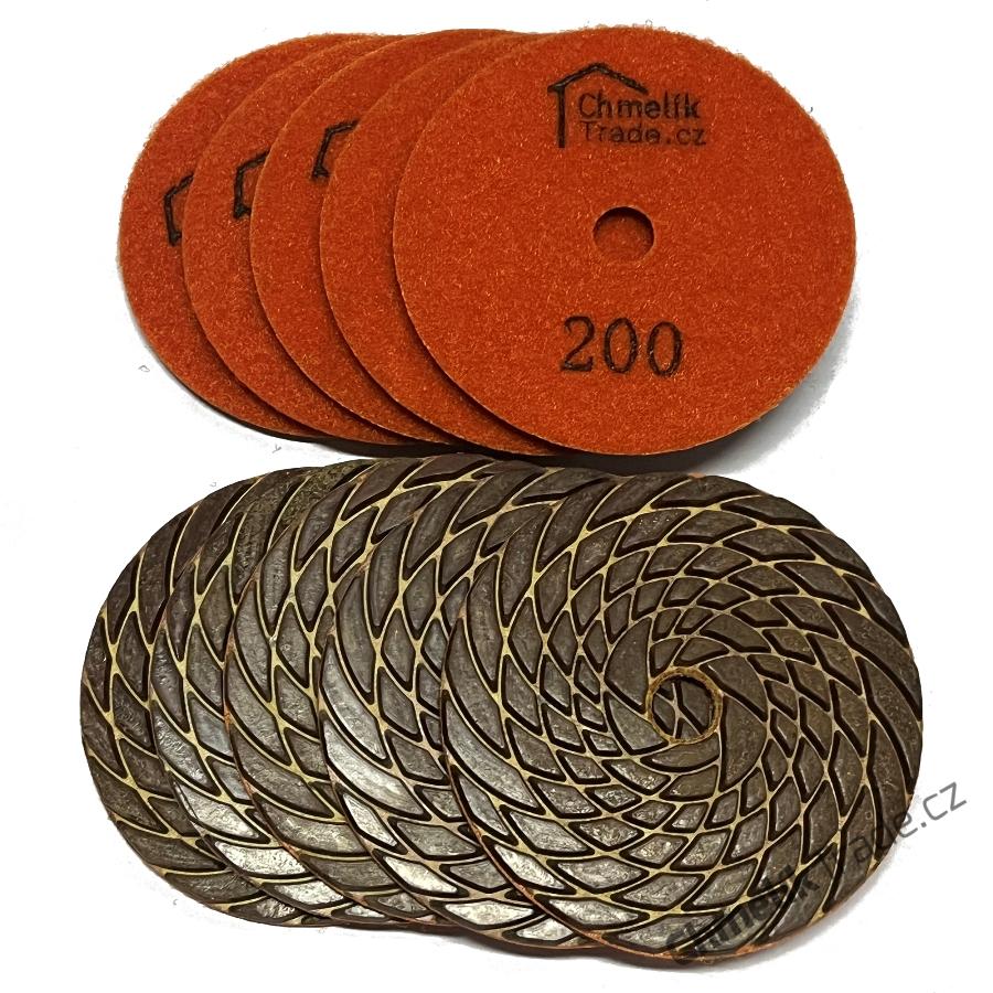 Chmelík diamantový brusný pad P2 - 100 mm / Z200