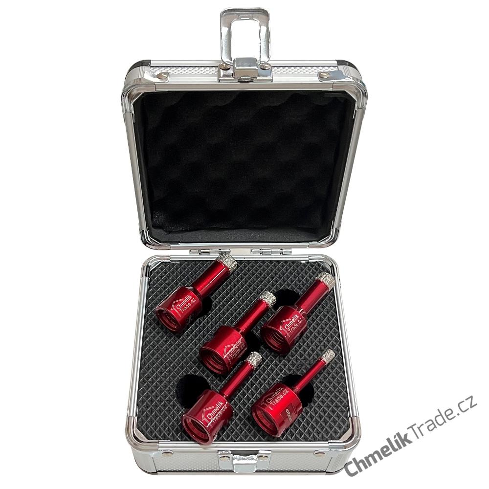 5-dílná sada diamantových korunek PROFI-DIACh Ø 6, 8, 10, 12, 14 mm M14