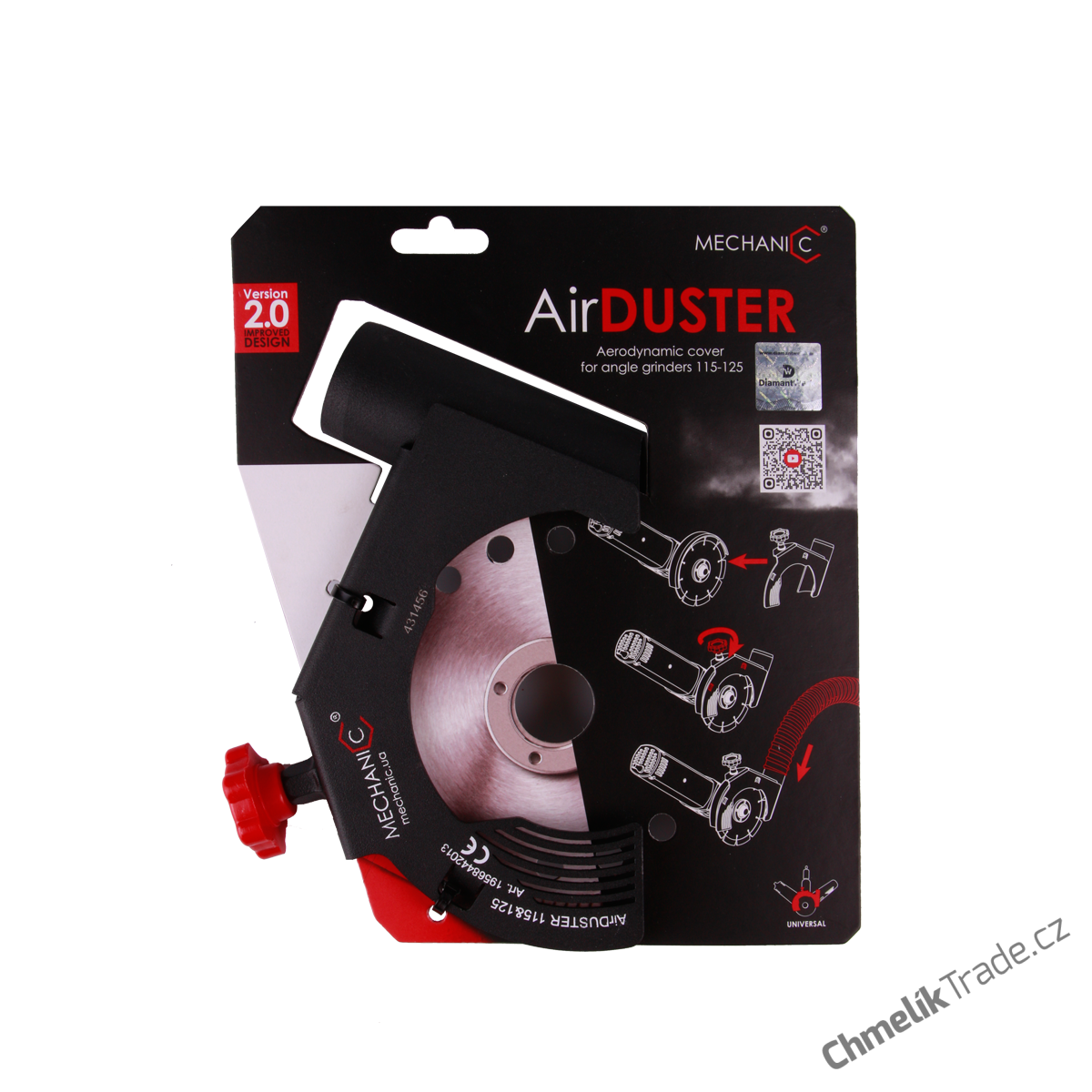 AIRDUSTER 115-125 mm - odsávací kryt pro úhlovou brusku