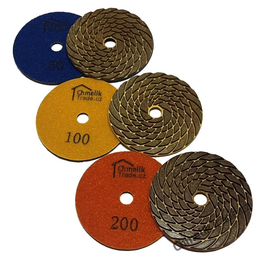 Chmelík diamantový brusný pad P2 - 100 mm / Z200