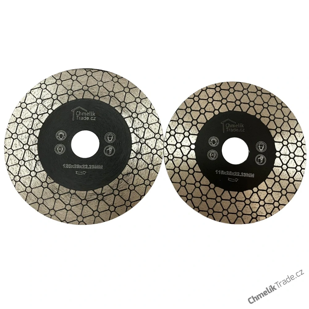 Řezný / brusný diamantový kotouč Chmelík-Jolly rohy 115 mm Black