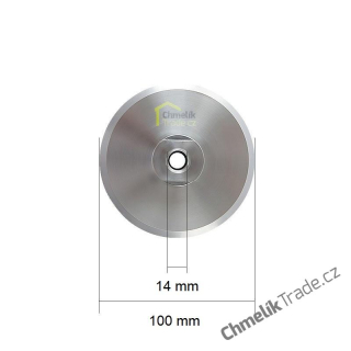 Hliníkový unašeč pro diamantové pady se suchým zipem, průměr 100 mm M14